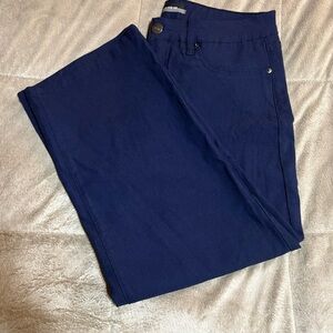 Royalty For Me Navy High-Rise Button Front Pants